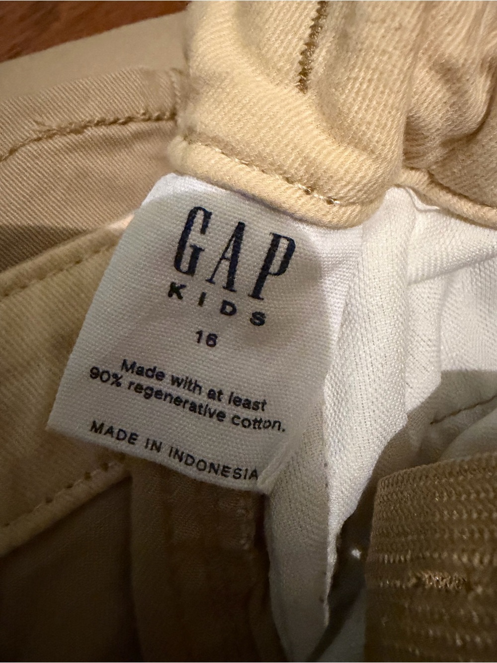 GAP Kids Casual Tan Chino Pants - Picture 3 of 3